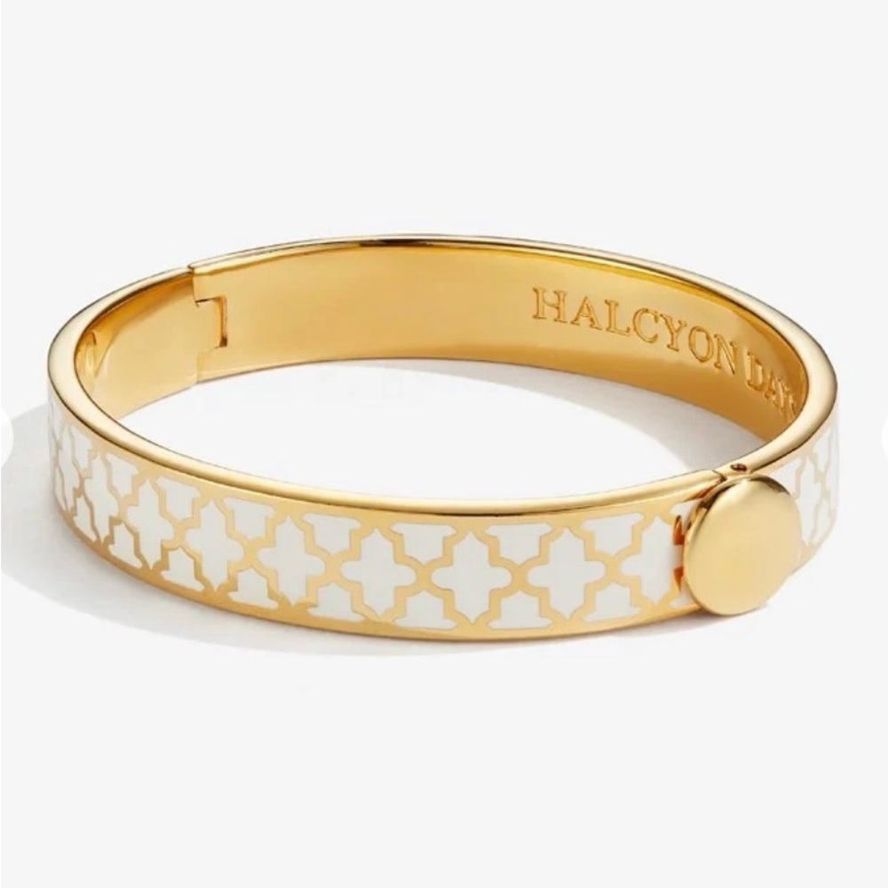 "Agama Cream & Gold" Bangle
